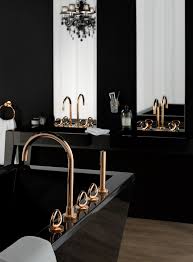 Black And Rose Gold Bathroom Accessories Goldstunner Bathroom Design Black Bathroom Interior Design Home