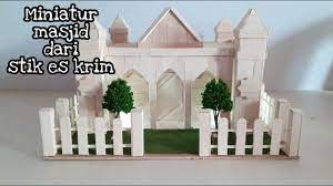 Gambar kerajinan masjid dari stik es krim. Cara Membuat Miniatur Masjid Dari Stik Es Krim Youtube