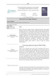 Pdf Zekat Nisabina Dair Cagdas Yaklasimlar