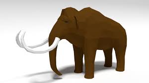 Low Poly Cartoon Mammoth 3d Model In 2020 Low Poly 3d Models Low Poly 3d Low Poly