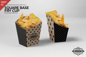 Fry Box Square Base Packaging Mockup Food Box Packaging Packaging Mockup Packaging