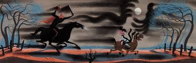 Ichabod Crane Meets The Headless Horseman Mary Blair Concept Art For The 1949 Disney Feature The Mary Blair Art Concept Art Digital Mary Blair Illustration