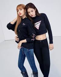 Blackpink Lisa Jennie Guess Blackpink Fashion Blackpink Jennie Blackpink