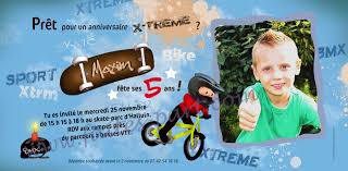 Chaque anniversaire mérite une jolie fête personnalisée ! Invitation Anniversaire Garcon Sport Extreme Bmx Skate