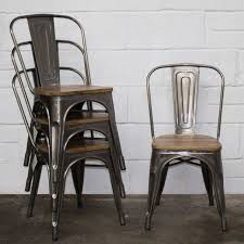 Grab awesome deals at www.ebay.com ▼. Set Of 4 Steel Metal Industrial Dining Chair Kitchen Bistro Cafe Vintage Seat For Sale Online Ebay Metal Bistro Chairs Industrial Dining Chairs Metal Kitchen Chairs