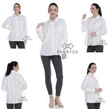 Paduan vest dan kemeja putih memberikan. Baju Kemeja Wanita Lengan Panjang Warna Putih Polos Kemeja Wanita Kemeja Wanita
