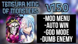 Mod apk version of tensura: No Root Tensura King Of Monsters V1 5 0 Mod Menu Dumb Enemy God Mode Auto Win Youtube