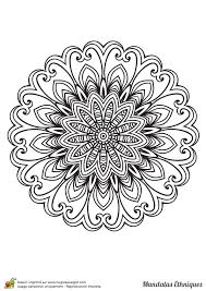 Coloriage Mandala Ethnique Fleur De Chardon Hugolescargot Com Mandalas Para Colorear Mandalas Arte Vectorial