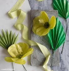 If you're a member and you have a stash of crepe paper on hand that you want to use, simply download the hibiscus pattern below to when you're ready to make your heavy crepe paper hibiscus flowers, gather the tools and materials listed here. Diy Tropical Flowers Tissue Paper Hibiscus Lia Griffith