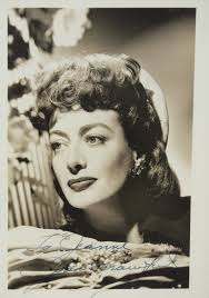 JOAN CRAWFORD SMALL SIGNED BLACK AND WHITE PHOTOGRAPH