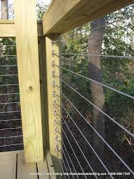 The clean lines and versatility of cable railing emphasize your view. Wood Deck Stainless Cable Railing Wood Tension Terminal