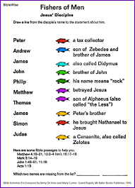 Match Jesus Disciples With Clues Kids Korner Biblewise Sunday School Kids Childrens Church Lessons Bible Lessons For Kids