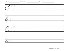 Kids practice writing their first and last names in cursive on this third grade writing worksheet. Cursive Letter Worksheets