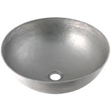 round vessel copper bathroom sink