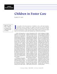 Pdf Children In Foster Care