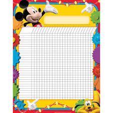 mickey mouse clubhouse incentive chart poster