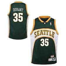 D'angelo russell was traded to the golden state warriors with shabazz napier and treveon graham for kevin durant and a protected first round pick in a deal that kicked off the 2019 nba free agency season. Youth Kevin Durant Seattle Supersonics Mitchell Ness Nba Green Throw