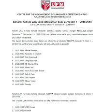 Krishnan written by pelham groom (story & screenplay) language: List Of Lax Activities Offered For First Semester Session 2018 2019 Centre For The Advancement Of Language Competence