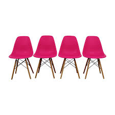 90 Off Mid Century Hot Pink Dining Chairs Chairs
