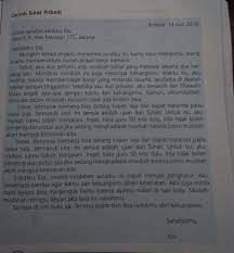 Kepada yth, ayahanda dan ibunda. Contoh Surat Pribadi Untuk Sahabat Singkat Brainly