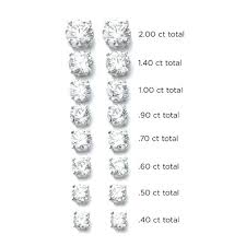 size of diamond stud earrings charts best size diamond stud