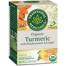 Traditional Medicinals Turmeric With Meadowsweet Ginger 16ct In 2020 Organic Turmeric Turmeric Tea Turmeric