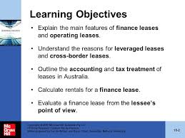 Operating lease, on the other hand, is a lease where the risk and the return stay with the lessor Chapter 15 Leasing And Other Equipment Finance Ppt Video Online Download