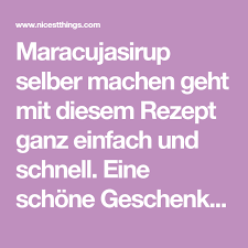 Maracujasirup Selber Machen Maracuja Cocktail Rezept Selber Machen Rezepte Maracuja
