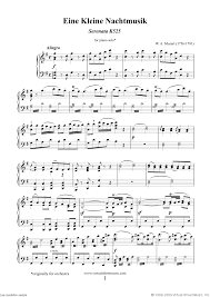 Mozart Piano Sonata In C Major K545 Sheet Music Mozart Eine Kleine Nachtmusik Sheet Music For Piano Solo Piano Sheet Music Sheet Music Piano Notes Songs
