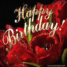 Birthday welcome thank you flower flowers greeting card love mother's day greeting birthday card. Red Roses And Glitter Happy Birthday Gif Download On Funimada Com