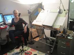 Jessica Abel Comic Book Illustrator Artist Residency At La Maison Des Auteurs In Angouleme France Art Studios Studio Drafting Desk