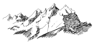 The Sketch Of The Main Portion Of The Grand Teton Mountain Range Which Inspired My Tattoo Mountain Drawing Mountain Range Drawing Grand Tetons