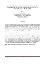 Check spelling or type a new query. Pdf Studi Pengelolaan Hutan Mangrove Sebagai Bahan Baku Industri Arang Di Pulau Tanakeke Kabupaten Takalar Sulawesi Selatan