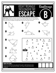 Right triangles & trigonometry name: Right Triangle Trigonometry Unit Review Escape Room Activity Tpt