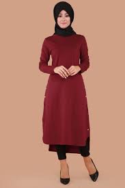 Tunik Modelleri Yanlari Aktif Dugmeli Tunik Bordo Urun Kodu Bh2138 49 90 Tl Tunik Urunler Sik