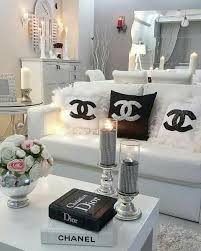 Get Inspiration For Your Work In Progress A New Home Decor Project Find Out The Best Furniture Inspirati Chanel Decor Glam Living Room Living Room Decor Cozy
