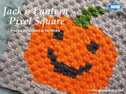 Jack O Lantern C2c Pixel Square Free Pattern Crafting