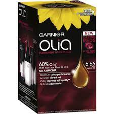 With olia, hair is hydrated, silky and shiny. Garnier Olia Permanent Hair Colour 6 66 Very Intense Red Big W