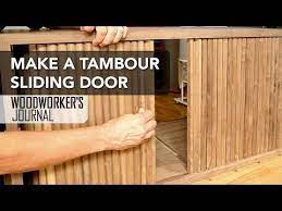 Gluing Techniques Making Tambour Sliding Cabinet Doors Woodworking Blog Videos Plans How To Sliding Cabinet Doors Cabinet Doors Tambour