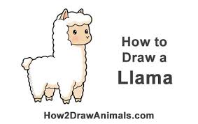 Draw A Cartoon Llama Llama Drawing Sloth Drawing Cartoon Llama