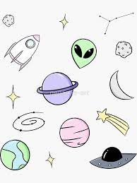 Stickers design resources · printable graphics, pngs & psds. Space Aesthetic Sticker By Genanne Art In 2021 Aesthetic Stickers Art Cute Little Drawings