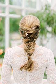 Why Flower Bars Are The New It Bridal Shower Detail Wedding Hair Inspiration Fish Tail Braid Fishtail Braid Wedding