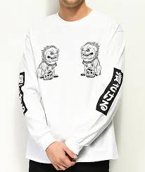 Lurking Class By Sketchy Tank X Mr Tucks Lurking Class White Long Sleeve T Shirt Zumiez White Long Sleeve Long Sleeve Tshirt Men Long Sleeve Tshirt
