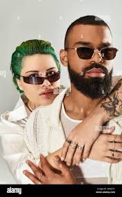 Tattoos couple hi-res stock photography and images