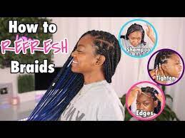 How To Refresh Knotless Box Braids Shampoo Tighten Slay Youtube Single Braids Knotless Braids