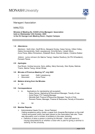 Managers Association Administration Monash University