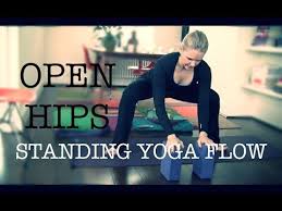 Basic Yoga Flow Standing Poses To Open Hips For Indian Style Easy Seat Basic Yoga Yoga Flow Standing Yoga