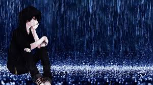 Female anime character sitting on chair wallpaper, anime boys. Rain Sad Anime Boy Wallpaper Novocom Top
