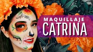 MAQUILLAJE CATRINA flor de cempasúchil PASO A PASO