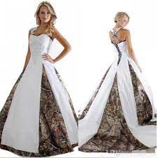 Discount African Camo Wedding Dresses For Nigerian Bride 2019 Modest Middle East Church Vintage Wedding Dress Bridal Gown Corset Back Cheap Plus Size Wedding Dr Camo Wedding Dresses Long Train Wedding
